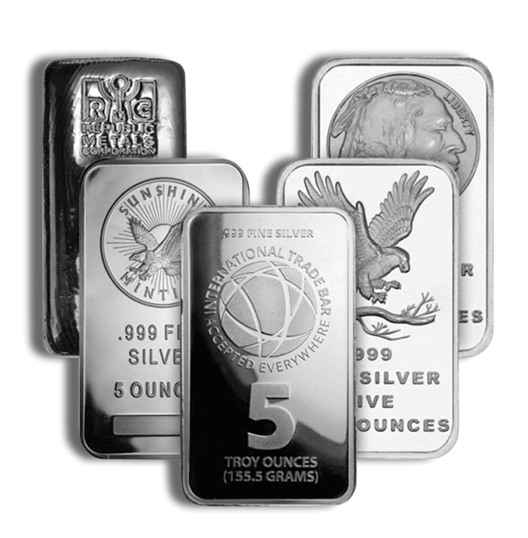 5 oz Silver Bar - Varied Mints